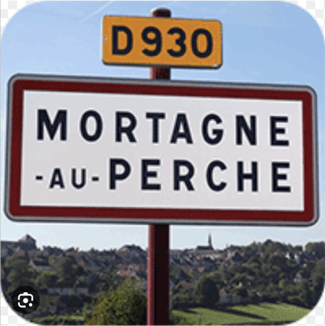 Skylt för Mortagne-au-Perche